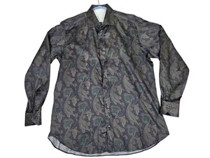Etro Mens Long Sleeve Paisley Button-Up Shirt Size 44 Multicolor - Picture 1 of 7