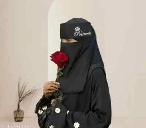 Trending Embroidery White Princes Nose Piece Naqab - Picture 1 of 2