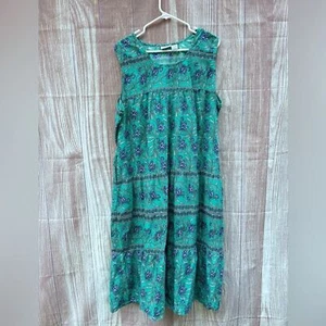 Maxi vestido vintage Vermont Country Store 1X escoba floral en capas - Imagen 1 de 6