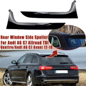 A Pair Rear Window Spoiler Side Wing Left Right For Audi A6 C7 Avant 2012-2018 - Picture 1 of 13