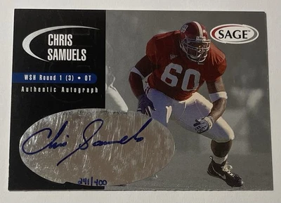 2000 Sage Authentic Rookie Autograph #A-40 Chris Samuels Rc Auto /400 - Image 1 of 2