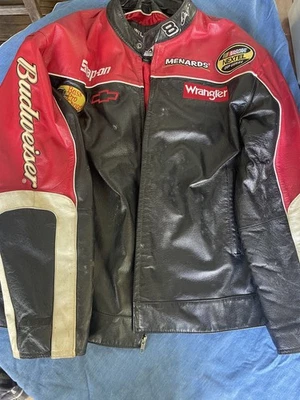 Chaqueta De Colección Dale Earnhardt Jr #8 Chase Wilson Cuero Budweiser NASCAR Talla L Foto 1 de 4