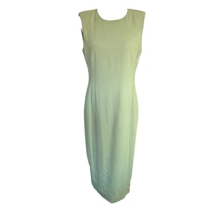 J Crew GREEN Sleeveless sheath dress in drapey crepe BW164 Fairycore OfficeSiren - Picture 1 of 12