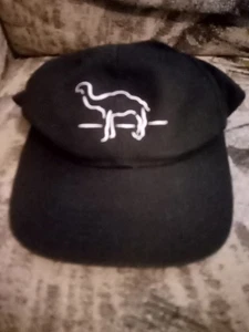 VINTAGE Camel Cigarettes Black Hat Tobacco Company Adjustable Cap Snap Back - Picture 1 of 6