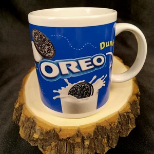 Taza de té de café de cerámica Oreo Bite Twist Lick Dunk galleta coleccionable de los años 2000 - Imagen 1 de 7
