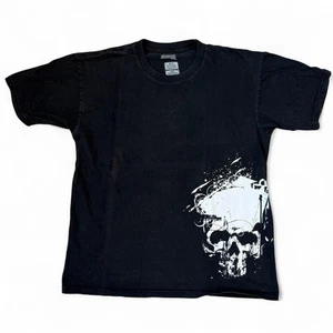 Icon Faded Black Skull T-Shirt Men’s Size Large Skater Grunge Goth Y2K Tee VTG - Picture 1 of 3