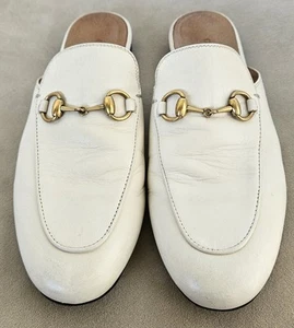 GUCCI Princetown Loafer Pantoletten in Creme Leder EUR 36,5 / 6,5 US Made In Italy - Bild 1 von 7