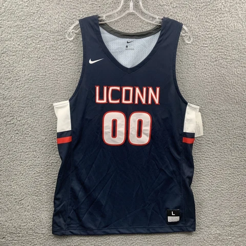 Nike UConn Huskies Mens Basketball Jersey Size Large Blue Red White 867749 Cover