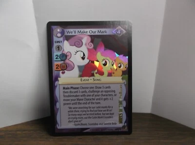 My Little Pony CCG We'll Make Our Mark Card #pf1  Marks in Time Prerelease card - Image 1 of 2