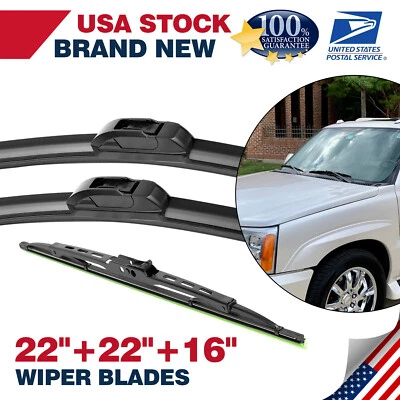 Se adapta a limpiaparabrisas delantero y trasero Mercury Mountaineer 2002-2004 22" y 16" OEM Foto 1 de 4