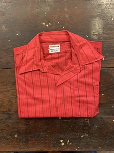 Vintage 1960s Masterbuilt Nylon Short Sleeve Shirt XL - Picture 1 of 5