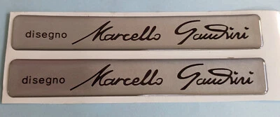 2x 3d auto aufkleber sticker disegno Marcello Gandini 13cm Maserati Lamborghini - Bild 1 von 3