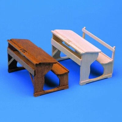 Dollhouse Miniature School Desks Kit 1:12 one inch scale W6 Mini Mundus - Image 1 of 4