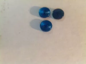 PKG 0F 72 NEU 3/8" BLAU TÜRKIS KNÖPFE FÜR KNOPF HALSKETTE - Bild 1 von 2
