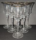 MIkasa Crystal Jamestown Gold Water Goblet Glasses 9 1/8" Set Of 6 AS IS