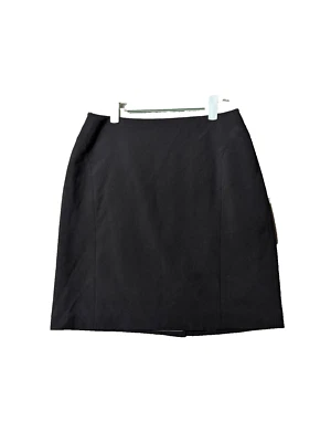 APOSTROPHE Women Pencil Skirt SIZE 8P Casual Office Solid Black Lined Zip Close  - Image 1 of 4