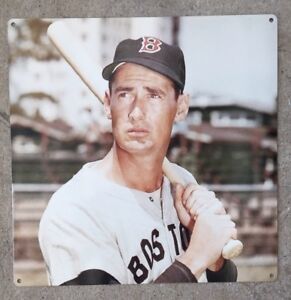 Ted Williams Boston Red Sox Baseball Fenway Park Vintage Photograph Poster Sign