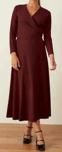 ADAY - Robe manches longues modèle Destination Dress Merlot S = 36/38 - Neuve - Picture 1 of 5