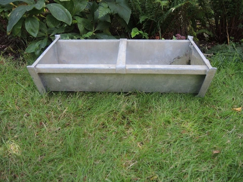 Vintage Galvanised  Trough Garden Planter 62 cm long (111) Cover