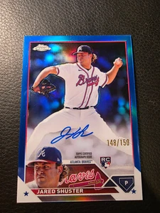 2023 Topps Chrome Rookie Autographs Jared Shuster #RA-JS Blue Refractor 148/150 - Picture 1 of 2