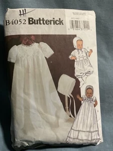INFANT'S CHRISTENING GOWNS, ROMPERS, & BONNETS - Butterick Pattern 4052 (S - XL) - Picture 1 of 3