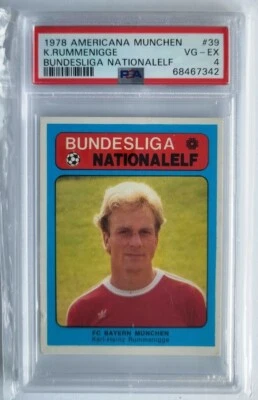 1978 Americana Munchen Karl Heinz Rummenigge Bundesliga Nationalelf #39 PSA 4 - Image 1 of 2