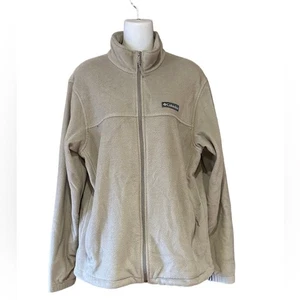 Columbia Mens Medium Light Olive/Tan Full Zip Fleece Jacket - Picture 1 of 4