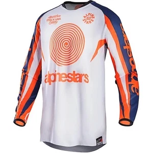 Alpinestars Racer Braap MX Jersey Sz M -White Orange Blue- 2017 Indianapolis LE - Picture 1 of 6