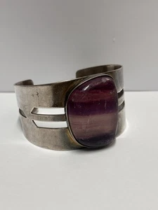JAY KING DTR 925 China Sterling Silver CUFF BRACELET purple lilac Desert Rose - Picture 1 of 12