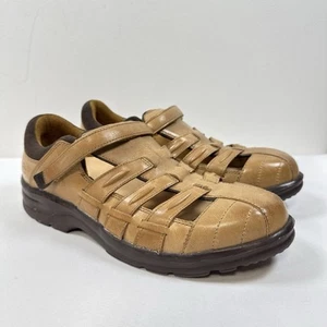 Dr. Comfort Breeze Women's Fisherman Walking Shoe Light Gold Tan Size 10 W WIDE - Picture 1 of 10