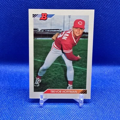 Tarjeta de béisbol Trevor Hoffman Cincinnati Reds Pitcher novato #11 RC 1992 Bowman Foto 1 de 2