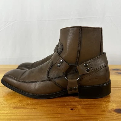 Мужские сапоги Kenneth Cole Reaction коричневые Eastbound Harness на молнии на лодыжке 9 М - Изображение 1 из 4