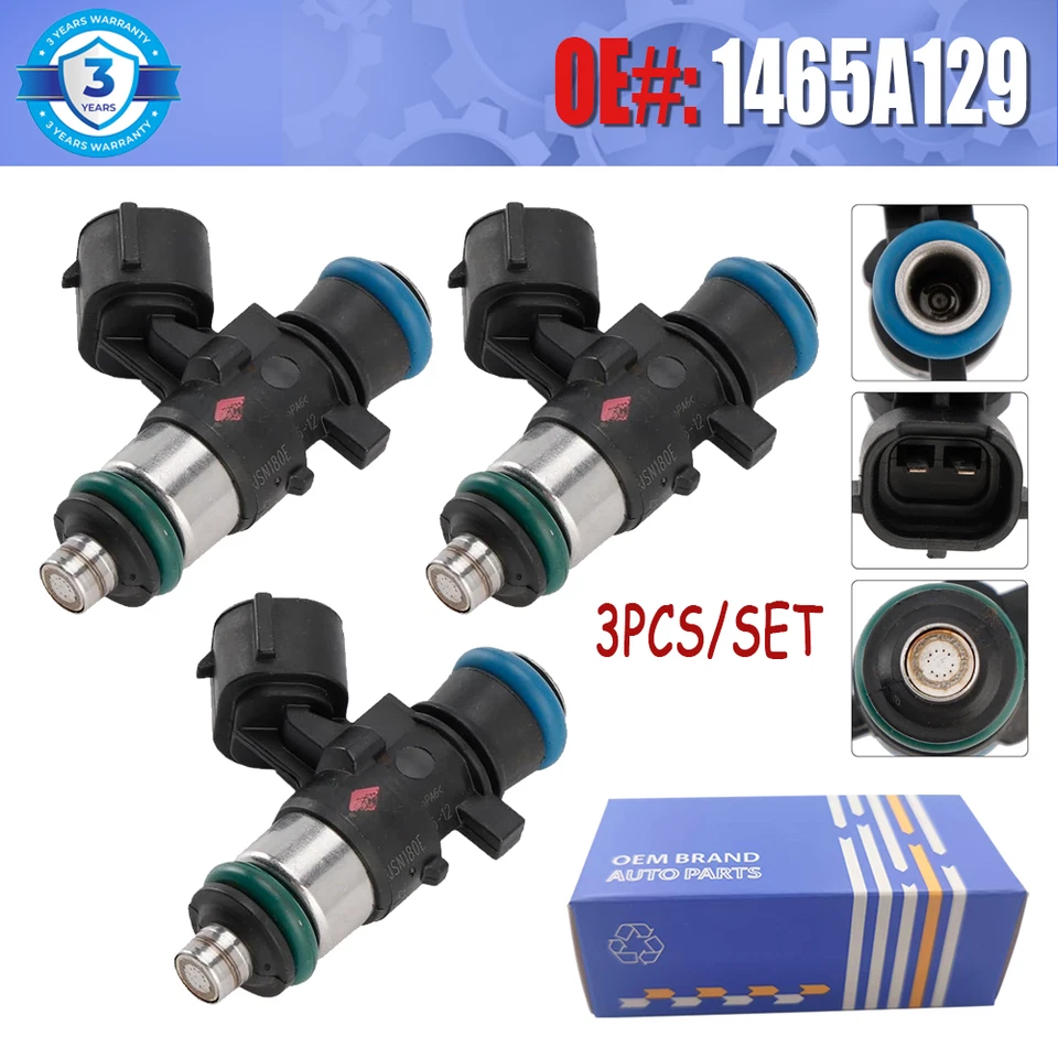 3 piezas inyectores de combustible 1465A129 aptos para Smart Fortwo 1,0 L 2008-2015 EAT307 NUEVO Foto 1 de 4