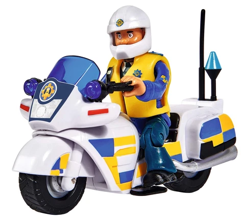 Simba 109251092 Fireman Sam Police Motorcycle with Malcolm Figure with Accessori Cover