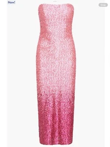Loveshackfancy Stasia Pink Ombré Sequined Dress Sz 10 AUTHENTIC NWT - Picture 1 of 6