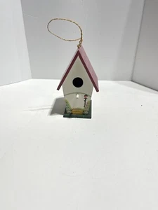 Small Purple And White Birdhouse - Picture 1 of 4