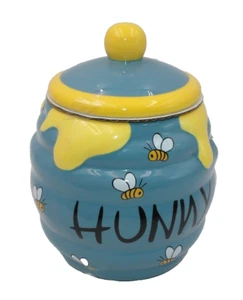 Disney Winnie The Pooh HUNNY Bees Honey Pot Ceramic Cookie Jar NIB - Picture 1 of 6