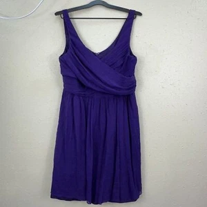 J Crew aubergine lila Seide ärmelloses Kleid Größe 18 DC2 - Bild 1 von 7