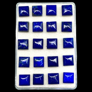 20 Stck. Natürliche Unbehandelte Lapislazuli 10 mm Quadratisch Lose Cabochon Edelsteine Menge - Bild 1 von 15