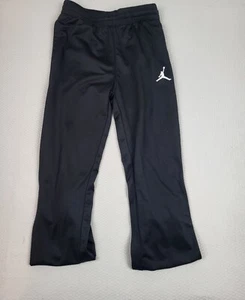 Nike Air Jordan Pants Boys 12 13 Black Elastic Baggy Athletic Hoop Sweats Light - Picture 1 of 8