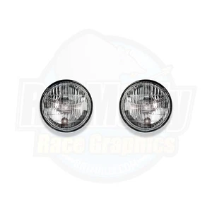 HEADLIGHT STICKERS HONDA RC30 RC45 NC30 +Varoius 100mm - Race Track WSB SBK BSB - Picture 1 of 1