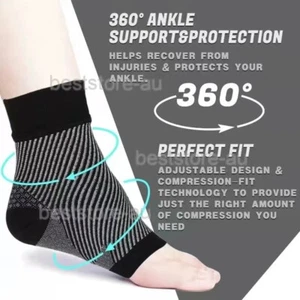 Pair Foot Sleeve Plantar Fasciitis Compression Socks Achy Swelling Heel Ankle AU - Picture 1 of 17