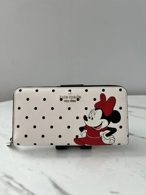 NUEVO Bolso sin asas Kate Spade Disney X con cremallera alrededor blanco multi Foto 1 de 4