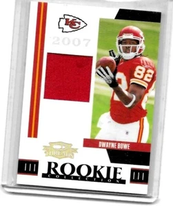 JERSEY DESGASTADA DWAYNE BOWE 2007 DONRUSS HILOS #/500 NOVATO - Imagen 1 de 1