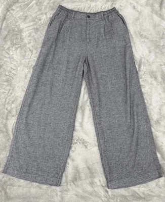 Pantalones Aerie Para Mujer Grandes Gris Pierna Ancha Elastizados Salón Informales Confort Boho Playa Foto 1 de 4