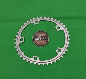 1980s Road Bike Shimano Chainring 42 Tooth 130 mm Silver Color - Picture 1 of 6