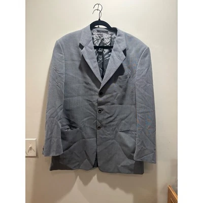 Armani Collezioni Gray Blazer Jacket Made in Italy Wool Blend Business Casual 46 - Image 1 of 4