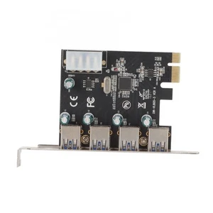 PCIE To USB3.0 Expansion Card 4 Ports PCI Express X1 Interface High Speed Sta FY - Afbeelding 1 van 23