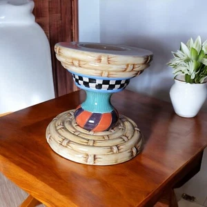 Candelabro House of Hatten Peggy Fairfax Herrick Pillar pintado a mano T11 - Imagen 1 de 7