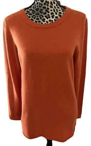 J Crewpullover Damen Größe XL 100 % Kaschmir orange NEU minimalistisch Preppy - Bild 1 von 7